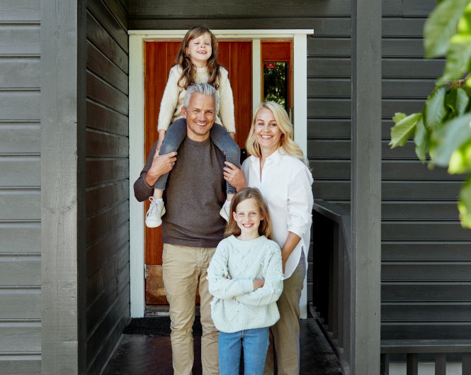 Familie har installert brannalarm fra Homely